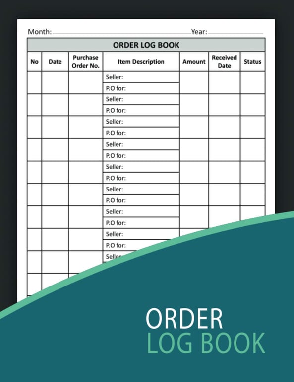 Purchase Order Log Book