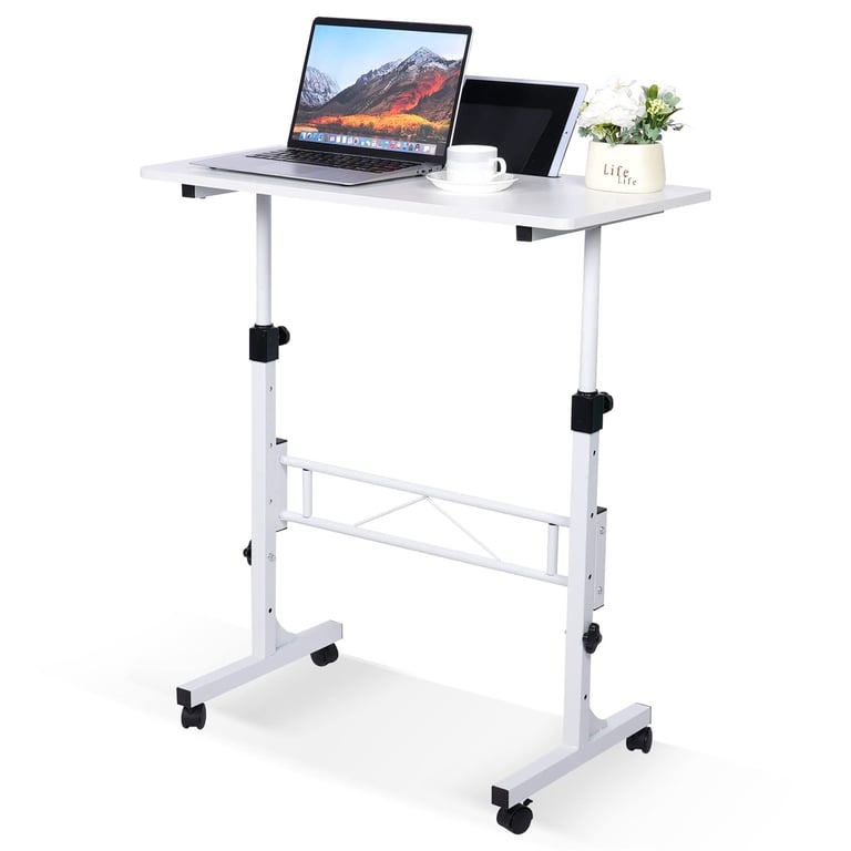 KLSMYHOKI Adjustable Rolling Laptop Desk
