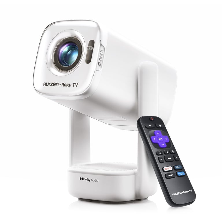 Aurzen Roku TV USB-C Portable Projector