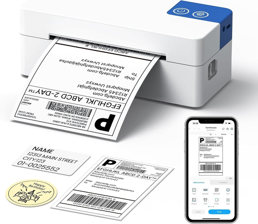ETIKEZ Bluetooth Shipping Label Printer