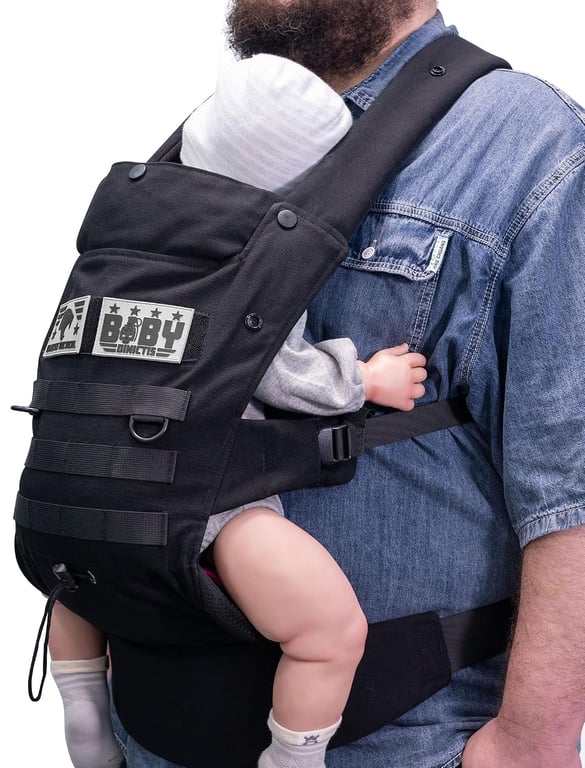 Ergonomic Lumbar Support Baby Carrier for Dad - Black