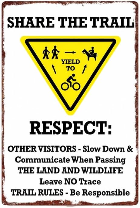 Share the Trail Metal Sign