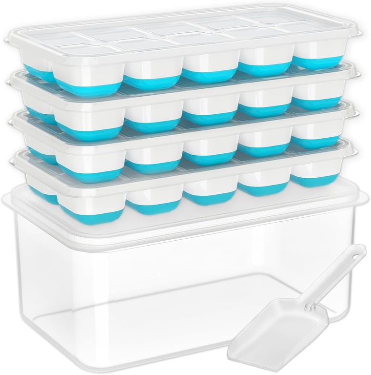 DOQAUS 4-Pack Silicone Ice Trays