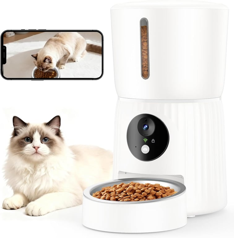 Faroro 4L Cat Feeder (White)