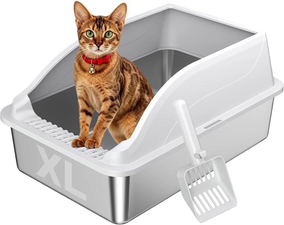 KISENG Stainless Steel Litter Box