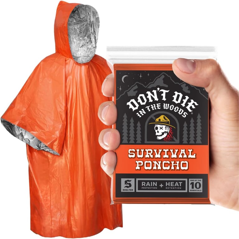 Don't Die In The Woods Emergency Poncho