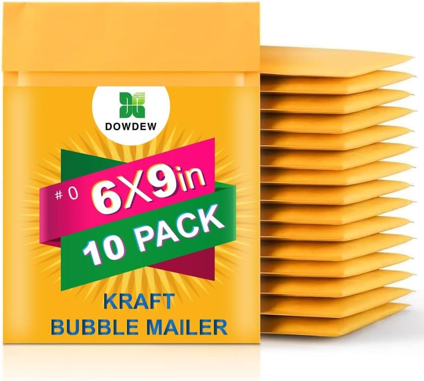 DowDew Kraft Bubble Mailers