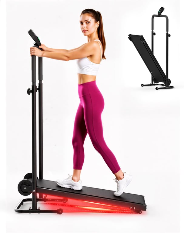 AKLUER Dual Flywheel Manual Treadmill