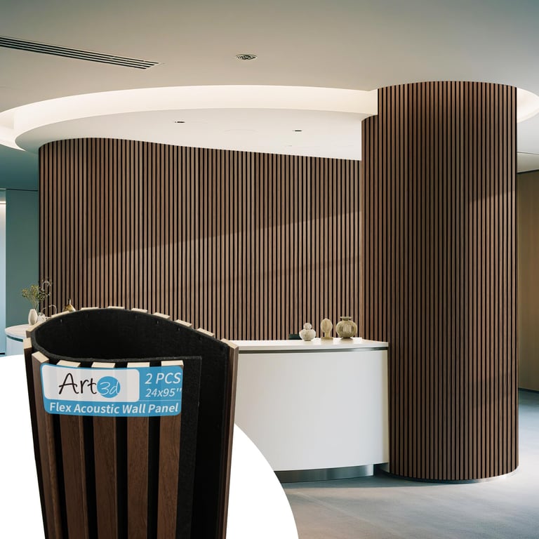 Art3d 2‑Pack Wood Slat Panels
