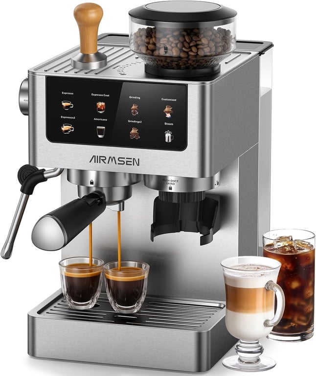 AIRMSEN Espresso Machine with Grinder