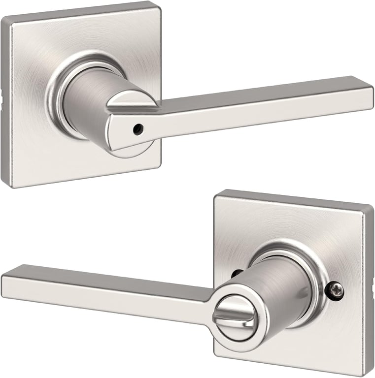 Kwikset Casey Privacy Door Lever – Satin Nickel
