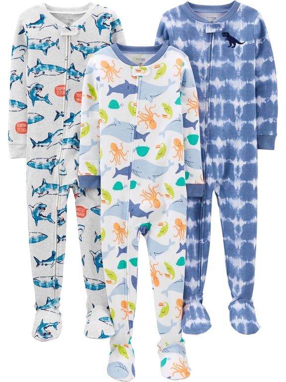 Simple Joys Baby Boys Footed Pajamas
