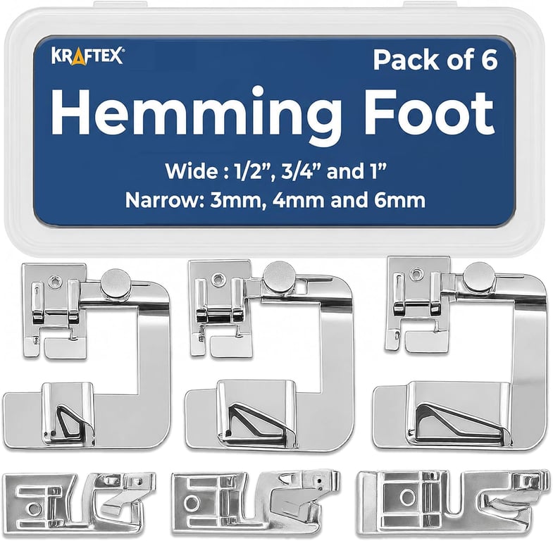 Kraftex Rolled Hem Foot Set