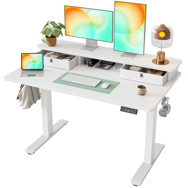 TIQLAB Standing Desk with Drawers