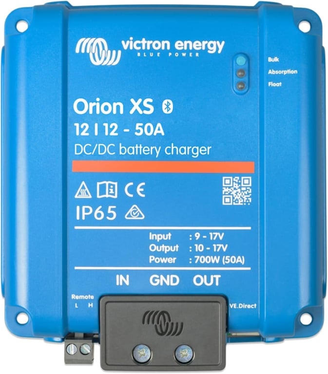 Victron Energy Orion-XS Smart DC to DC Charger (Bluetooth) 12/12V 50A 700W | Fully Configurable - Battery Charger for Dual Battery Systems - IP65 Dust & Waterproof