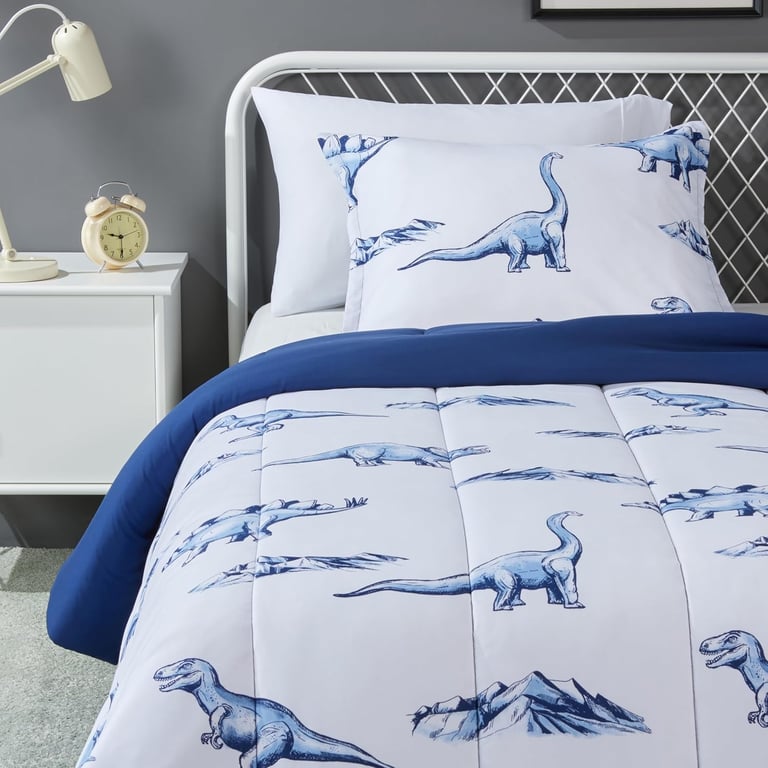 Amazon Basics Twin Dinosaur Comforter Set