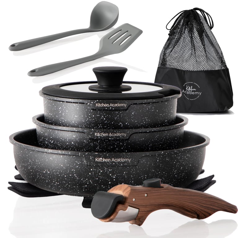 Kitchen Academy Removable Handle Cookware Set