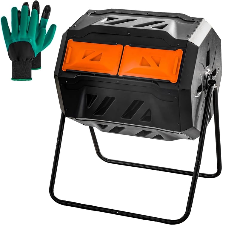 Hourleey 43‑Gal Dual‑Chamber Tumbler
