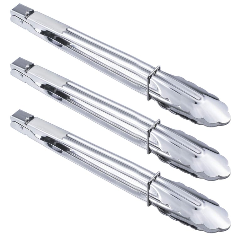 HINMAY 12-Inch Stainless Steel Grilling Tongs