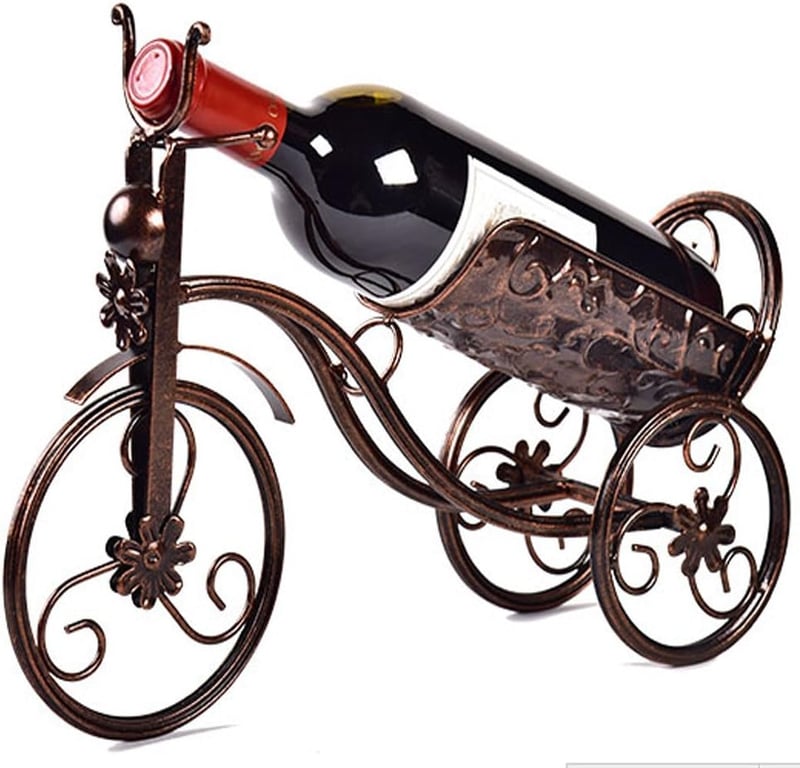 CdyBox Bronze Bike Wine Rack