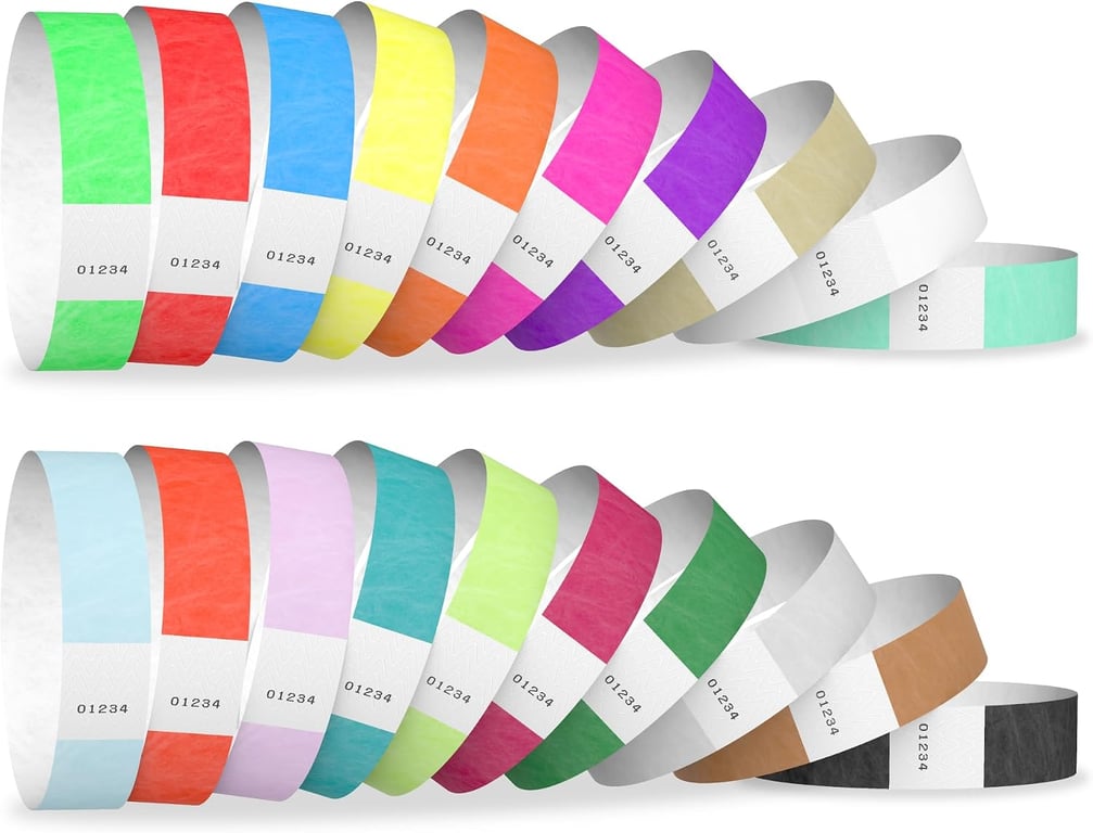 WristCo Tyvek Wristbands 200-Pack