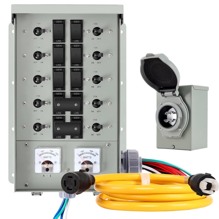 MUJURUR 30A Generator Transfer Switch Kit