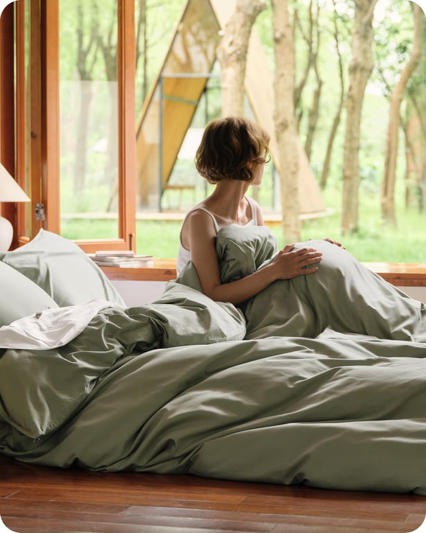 Bedsure Cotton Bamboo King Duvet Cover