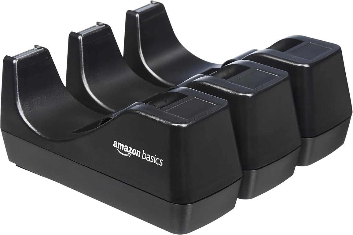 Amazon Basics Weighted Tape Dispenser (3‑Pack)