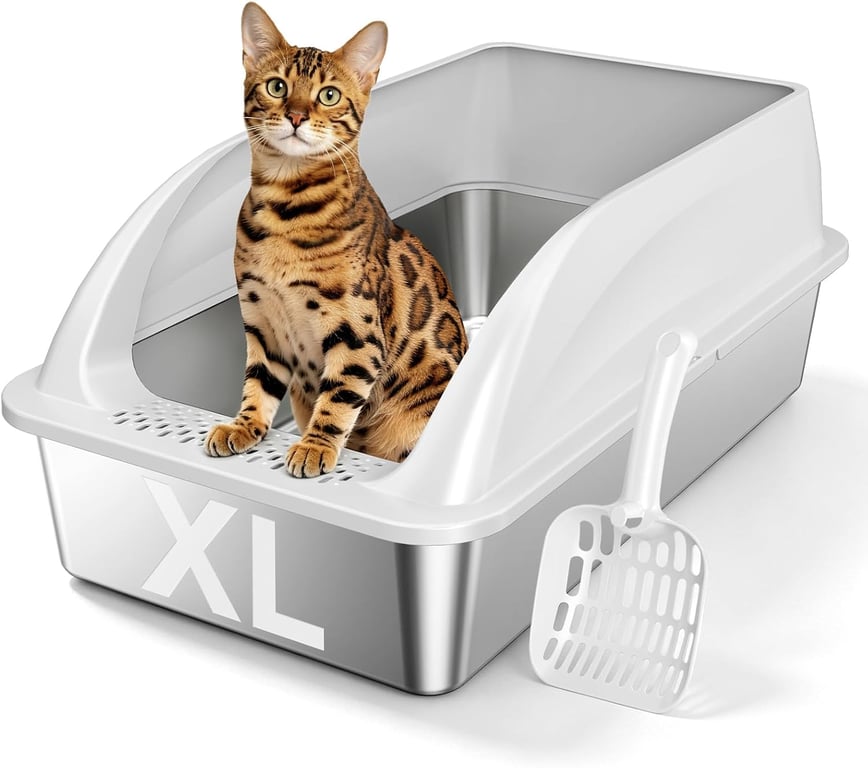 Tevila XL Stainless Steel Litter Box