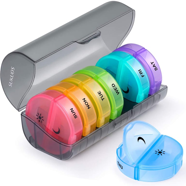 Sukuos 7-Day AM/PM Pill Organizer