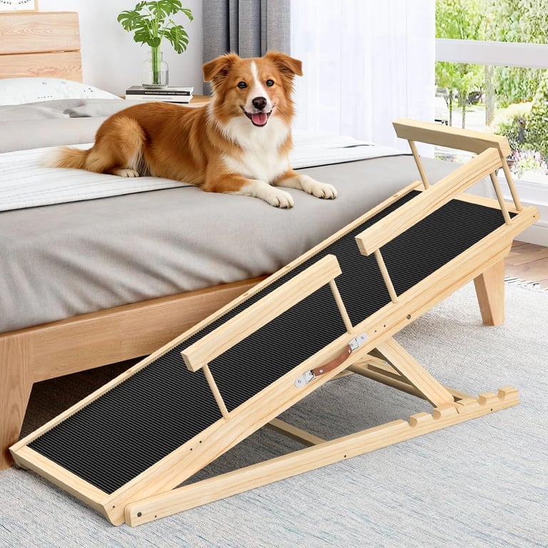 X XBEN Adjustable Wooden Dog Ramp