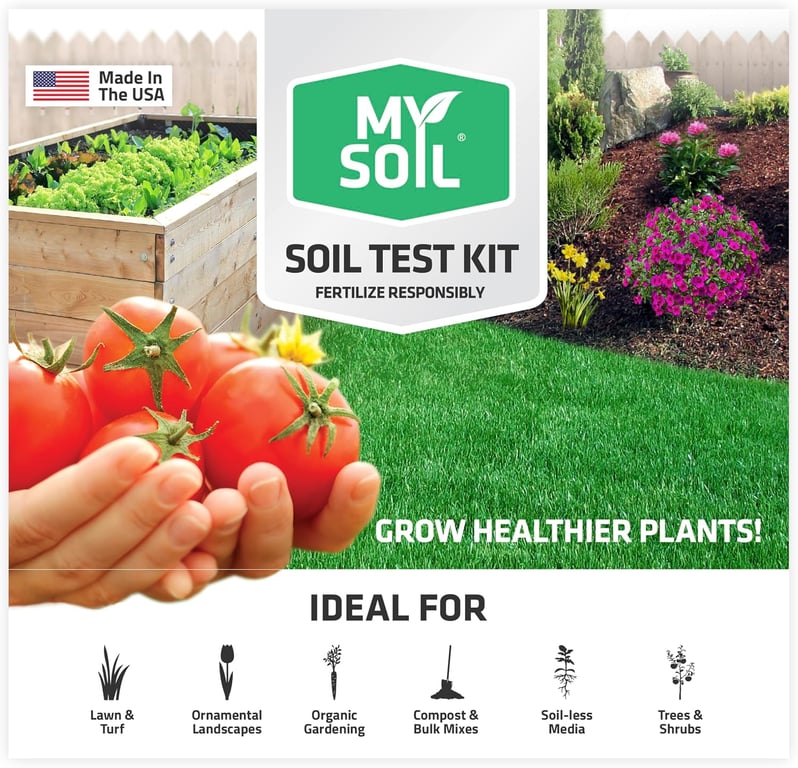 MySoil Soil Test Kit, Unlock Your Lawn & Garden Potential, Complete & Accurate Nutrient and pH Analysis with Recommendations Tailored to Your Soil and Plant Needs