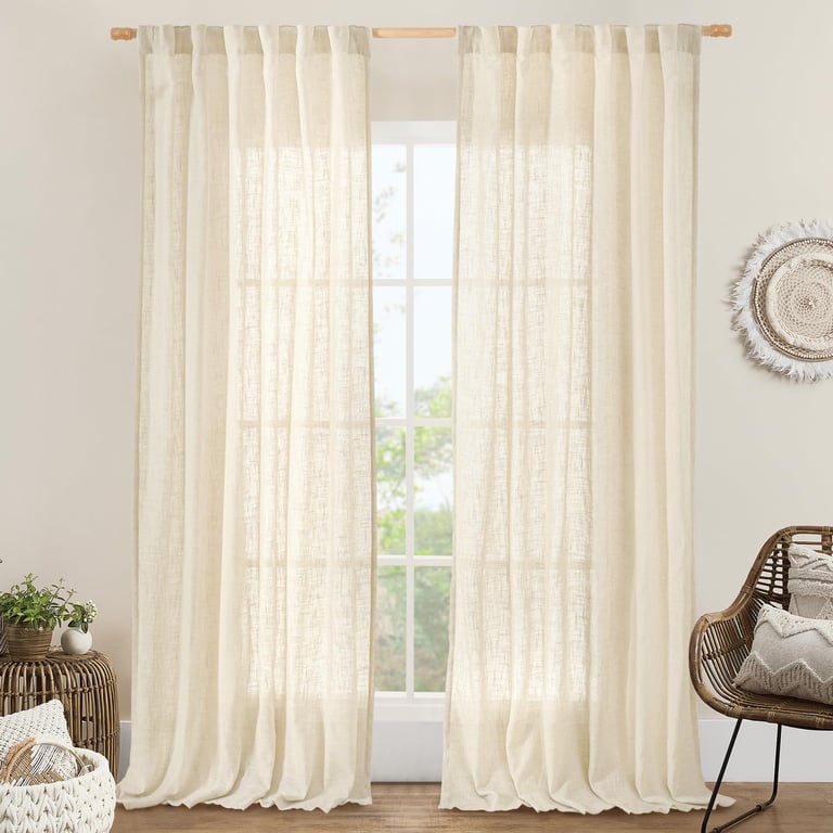 LAMIT Beige Linen Curtains