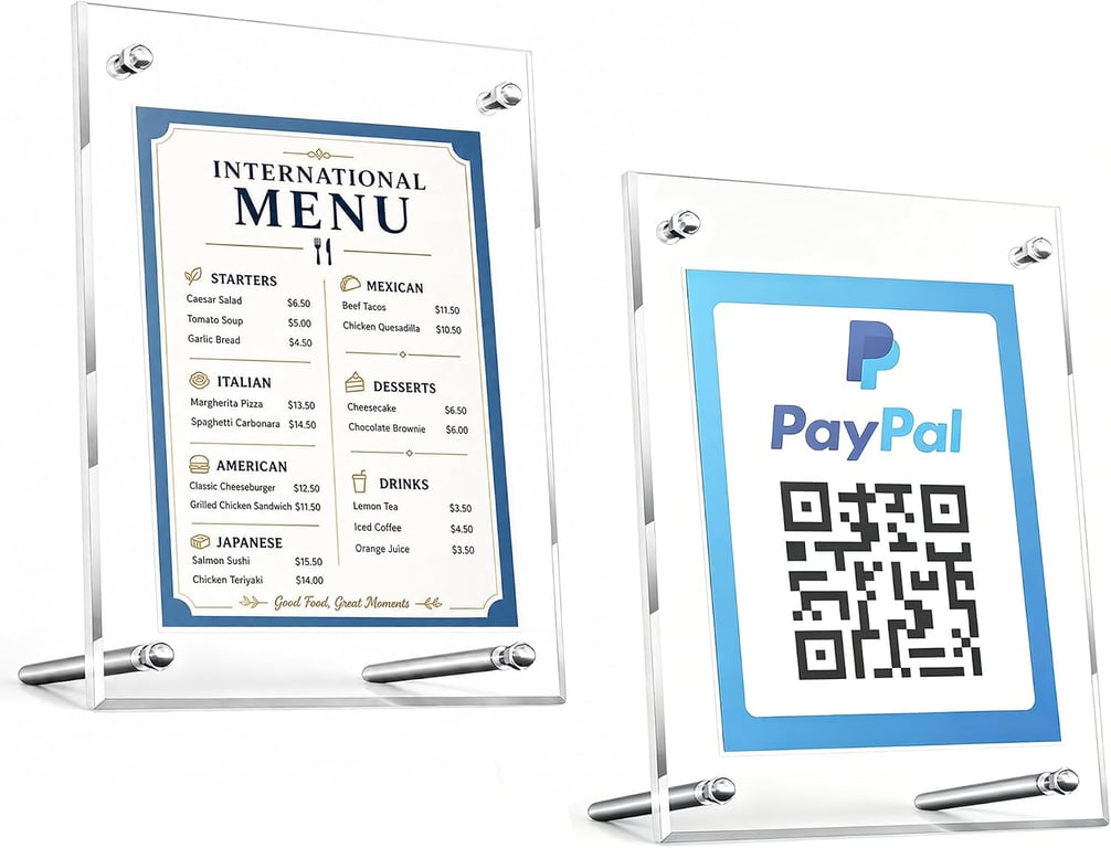Jeletonp 4x6 Acrylic QR Sign 2-Pack