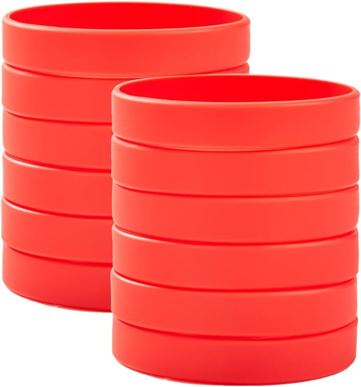 BRANDWINLITE Red Silicone Bracelets