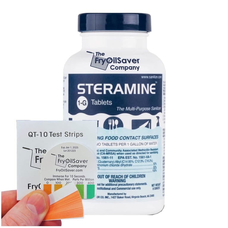 FryOilSaver Steramine Sanitizer Tablets