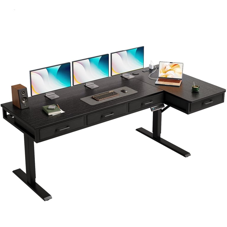 OffiGo 63‑Inch L‑Shaped Desk