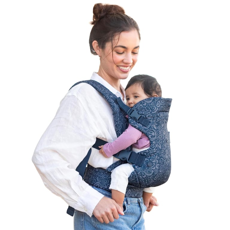 Infantino Flip 4-in-1 Baby Carrier Convertible Ergonomic, Floral Navy