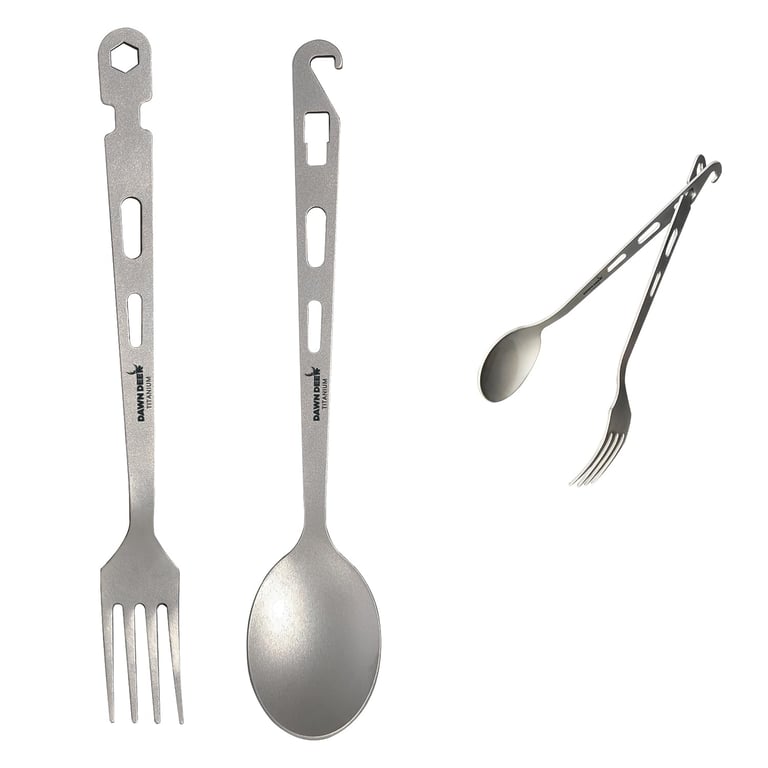 Dawn Deer Titanium Fork Spoon Knife Set