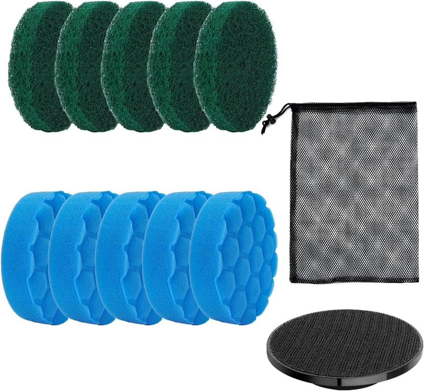Electric Spin Scrubber Replacement Brush Heads Set, 10 Piece Replacement Brush Cleaning Kit for Cordless Power Scrubber, for Household Cleaning Brushes Kitchen Bathroom Floor Tile Car