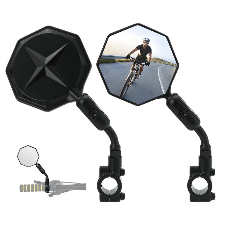 SHEJISI 360° Aluminum Handlebar Mirrors