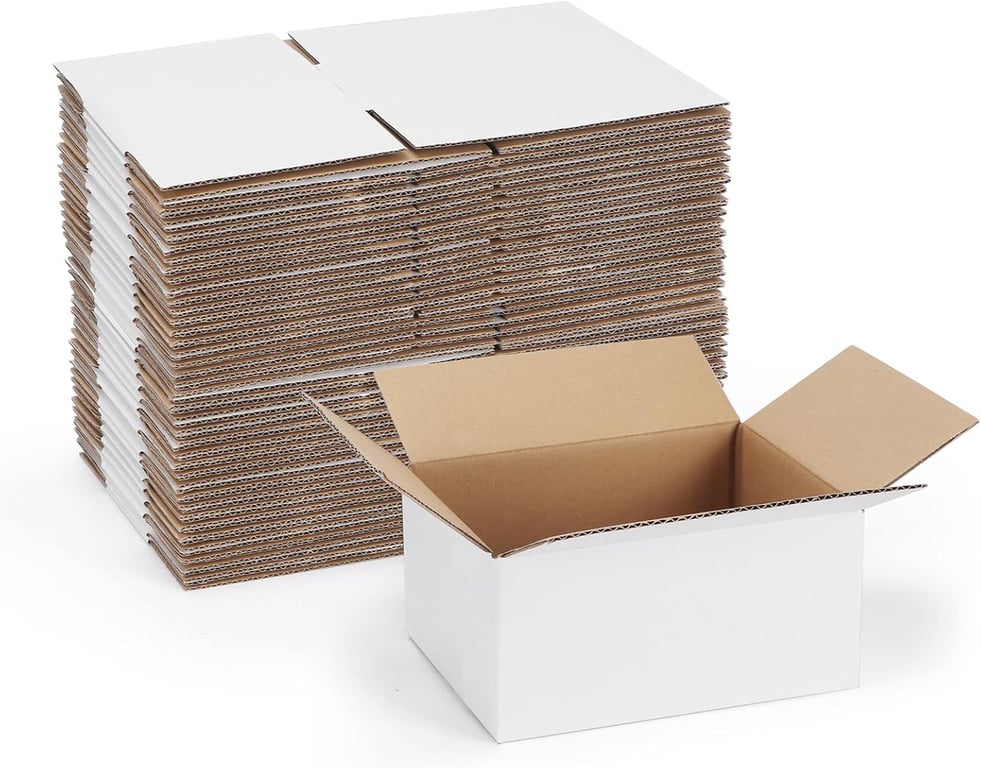 40 Pack Small Shipping Boxes 8x6x4 Inches