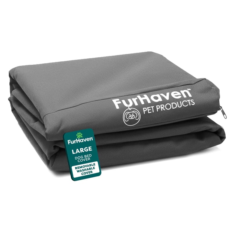 Furhaven Stone Gray Dog Bed Cover