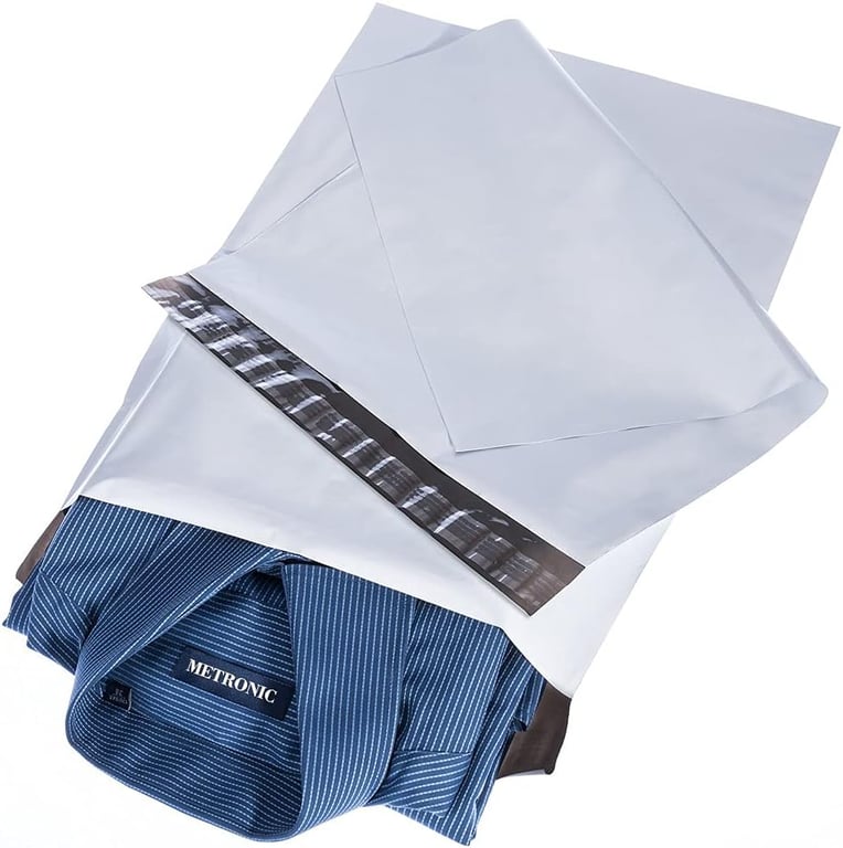 Metronic White Poly Mailers