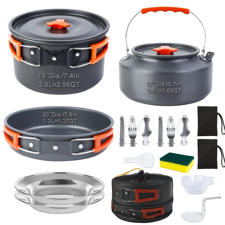 Dinithron 18-Piece Camping Cookware Set