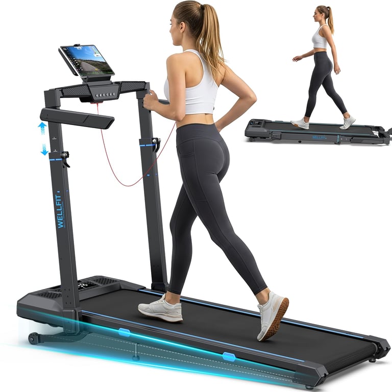 WELLFIT 4‑in‑1 Foldable Under‑Desk Treadmill