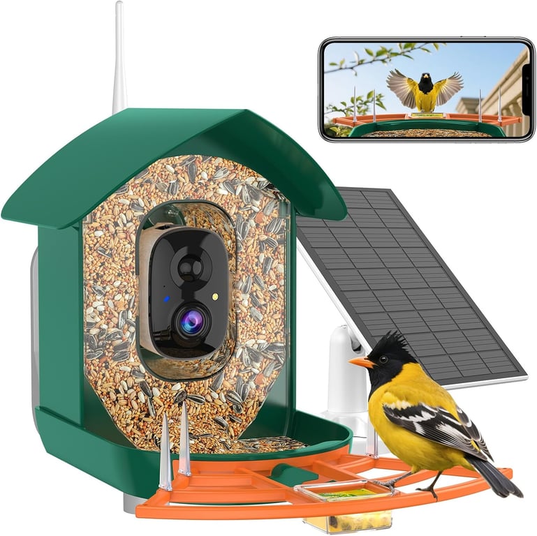 Gyozol Solar Bird Feeder Camera