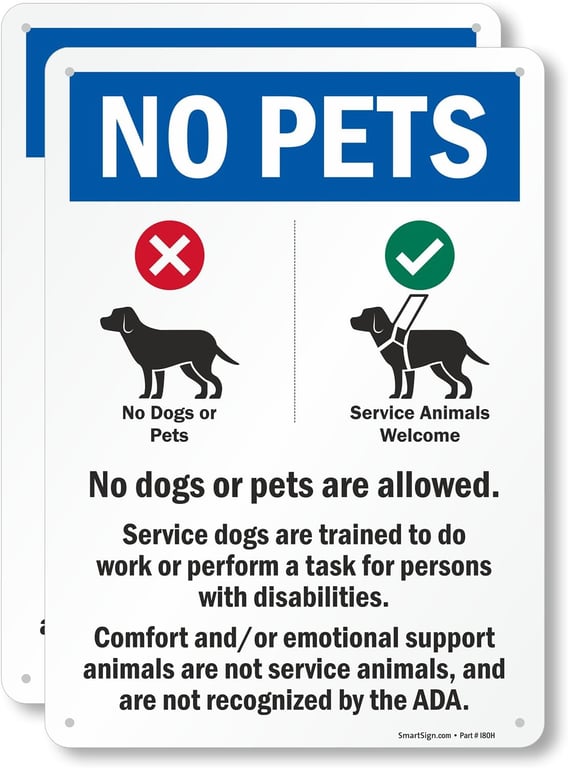 SmartSign No Pets Metal Sign 2-Pack