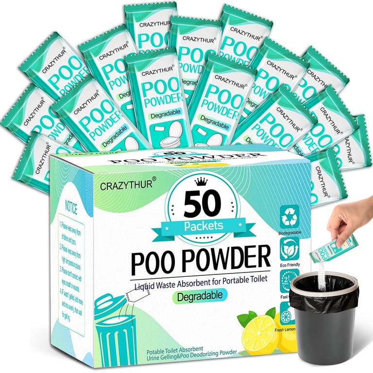 CrazyThur Camping Toilet Gel Powder