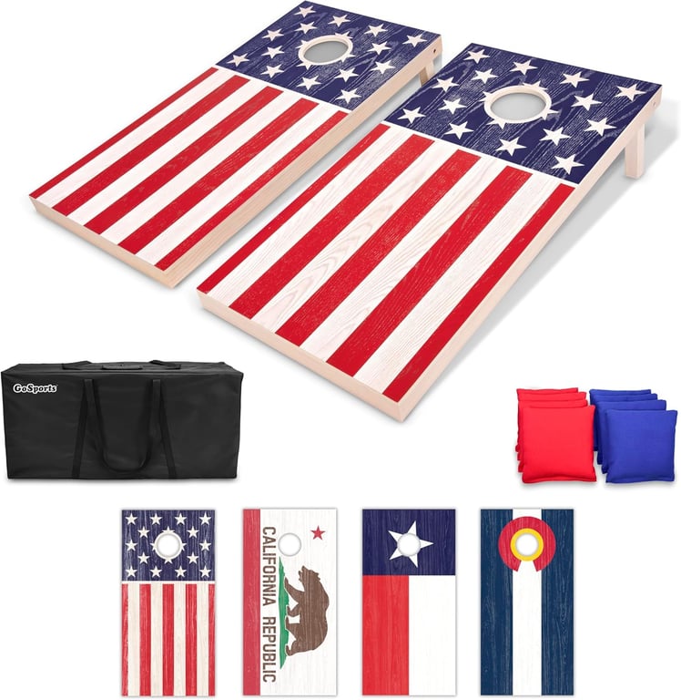 GoSports Flag Cornhole Set
